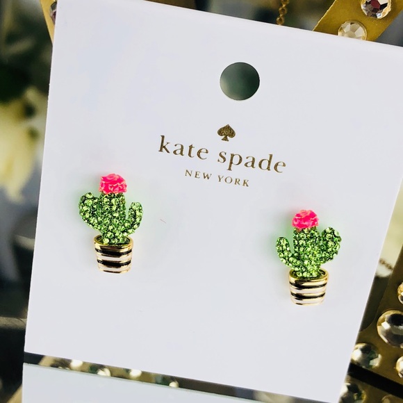 Kate Spade Scenic Route Cactus Earrings Necklace - Picture 3 of 8